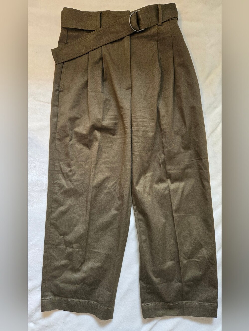 Banana Republic Olive-Brown Pleated Dress Pants
